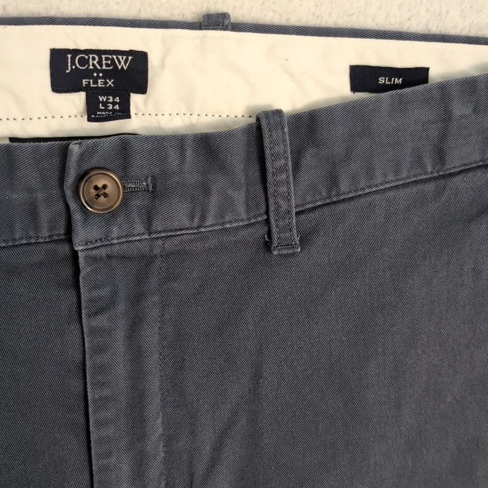 NEW J.Crew Men's Slim-fit Stretch Chino Pant- Chalky Blue- W34 L34‎
